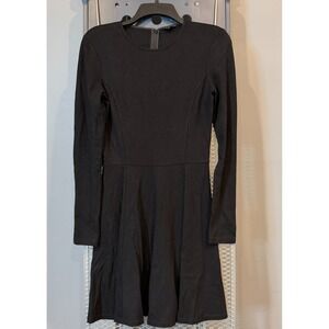 Theory Dress Womens 4 Black Seam Sculpted Ponte‎ Scuba Knit Capsule Skater